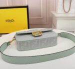 FENDI Baguette F embroidery Light Green shoulderbag F2029 Size: 26*5*15CM - Image 6