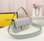 FENDI Baguette F embroidery Light Green shoulderbag F2029 Size: 26*5*15CM - Image 9