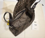 FENDI Vintage Underarm bag 7701 Waterproof cloth Brown Size:29*21*12cm - Image 3