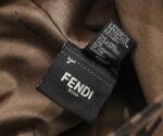FENDI Vintage Underarm bag 7701 Waterproof cloth Brown Size:29*21*12cm - Image 5