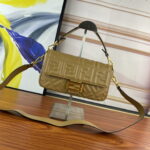 FENDI BAGUETTE Embossed design Ginger Handbag F0191 Size: 26x5x15cm - Image 2