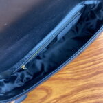FENDI BAGUETTE Embossed design Black Handbag F0191 Size: 26x5x15cm - Image 5