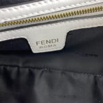 FENDI BAGUETTE Embossed design White Handbag F0191 Size: 26x5x15cm - Image 2