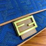 FENDI Baguette F embroidery Dark Blue shoulderbag F2029 Size: 26*5*15CM - Image 3