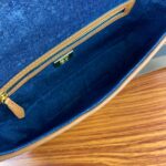 FENDI Baguette F embroidery Dark Blue shoulderbag F2029 Size: 26*5*15CM - Image 5