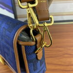 FENDI Baguette F embroidery Dark Blue shoulderbag F2029 Size: 26*5*15CM - Image 8