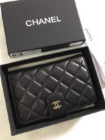 Chanel sheepskin wallet with gold and sliver hardware 50073 size: 15*10cm - Image 17