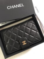 Chanel sheepskin wallet with gold and sliver hardware 50073 size: 15*10cm