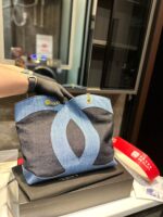 Chanel ramie cotton denim shopping bag beach bag size: 33* 32cm - Image 2