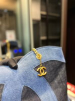 Chanel ramie cotton denim shopping bag beach bag size: 33* 32cm - Image 6