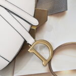 Dior saddle leather with Spaghetti straps white size: 25.5 *20 * 6.5cm - Image 3