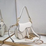 Dior saddle leather with Spaghetti straps white size: 25.5 *20 * 6.5cm - Image 4