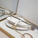 Dior saddle leather with Spaghetti straps white size: 25.5 *20 * 6.5cm - Image 7