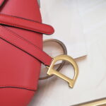 Dior saddle leather with Spaghetti straps red size: 25.5 *20 * 6.5cm - Image 6