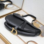 Dior saddle leather with Spaghetti straps black size: 25.5 *20 * 6.5cm - Image 5