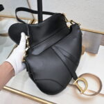 Dior saddle leather with Spaghetti straps black size: 25.5 *20 * 6.5cm - Image 7