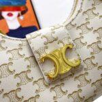 CELINE Arc de Triomphe Presbyopia pattern White Shoulder bag Underarm bag 3958 Size: 24*13cm - Image 4