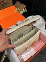 Hermès Constance Swift cowhide leather white Gold hardware size: 23cm/19cm - Image 6