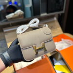 Hermès Constance Swift cowhide leather Gold hardware Grey size: 23*17cm/19*15cm