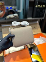 Hermès Constance Swift cowhide leather Gold hardware Grey size: 23*17cm/19*15cm - Image 9