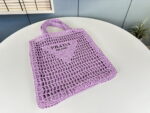 Prada Raffia fiber tote bag 7 colors 1BG393 size: 38*36*3cm - Image 14