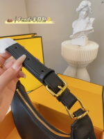 FENDI half moon bag Underarm bag Black - Image 4