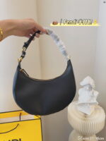 FENDI half moon bag Underarm bag Black - Image 9