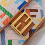 FENDI baguette bag Colorful rainbow F embroidery colors F2029 SIZE:26*5*15CM - Image 3
