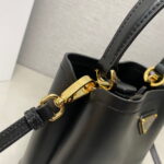 Prada Panier Plain cowhide Bucket bag black size: 15*16*9.5cm - Image 3