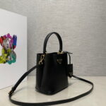 Prada Panier Plain cowhide Bucket bag black size: 15*16*9.5cm - Image 9