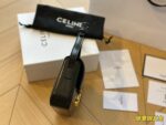 CELINE TRIOMPHE Crossbody bag Black/White/Brown/red  20cm - Image 12
