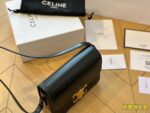CELINE TRIOMPHE Crossbody bag Black size: 19*15cm - Image 7