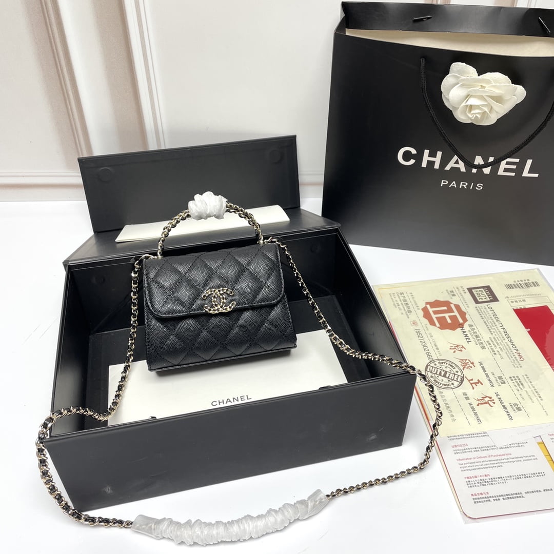 i1691839524_5191_0.jpg Chanel dark horse Kelly lychee colored cowhide long handle bag - Image 1