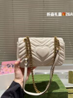 GUCCI / GG marmont cowhide cream white size: 26*14m - Image 5