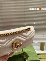 GUCCI / GG marmont cowhide cream white size: 26*14m - Image 7