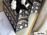 Dior Three-dimensional embroidery Book 23 tote shopping bags size: 26.5*21/36*28/41*35cm - Image 4