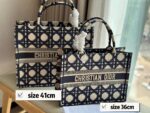 Dior Three-dimensional embroidery Book 23 tote shopping bags size: 26.5*21/36*28/41*35cm