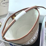 CELINE Mini jacquard stripe fabric cow leather bucket bag with little wallet Size:23*25*23CM - Image 2