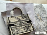 Dior Three-dimensional embroidery Book 23 tote shopping bags size: 26.5*21cm/36*28 cm