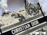 Dior Three-dimensional embroidery Book 23 tote shopping bags size: 26.5*21cm/36*28 cm - Image 5