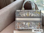 Dior Three-dimensional embroidery Book tote shopping bags size: 26.5*21cm / 36*28 cm - Image 4