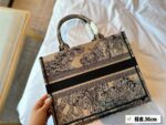 Dior Three-dimensional embroidery Book 23 tote shopping bags size: 36*28 cm - Image 6