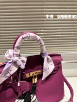 Hermès Birkin Togo Calf Gold Hardware Actino violet size: 30/ 25 - Image 4