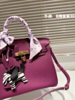 Hermès Birkin Togo Calf Gold Hardware Actino violet size: 30/ 25 - Image 7