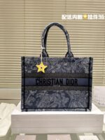 Dior Oblique Book Tote bag navy blue  size: 35cm/42cm