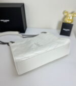 YSL NIKI Wrinkled retro oil wax skin Shoulder and backbody tote bag white 577999 size: 33*27*11.5 cm - Image 6