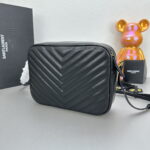 YSL MONOGRAM SAINT LAURENT LOU quilted leather camera bag black with gold hardware 520534 size: 23*16*6CM - Image 8