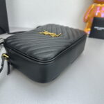YSL MONOGRAM SAINT LAURENT LOU quilted leather camera bag black with gold hardware 520534 size: 23*16*6CM - Image 9