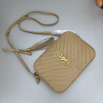 YSL MONOGRAM SAINT LAURENT LOU quilted leather camera bag khaki with gold hardware 520534 size: 23*16*6CM - Image 7
