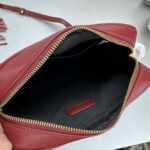 YSL MONOGRAM SAINT LAURENT LOU quilted leather camera bag red with gold hardware 520534 size: 23*16*6CM - Image 7